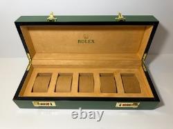 Green Wooden Watch Display Storage Case with Outer Presentation Box