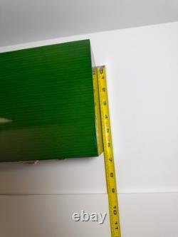 Green Wooden Watch Display Storage Case with Outer Presentation Box