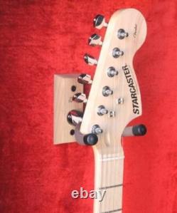 Guitar Display Case Black & Blue Wood Horizontal Electric Holder Wall Cabinet Guitar Display Case Black & Blue Wood Horizontal Electric Holder Wall Cabinet