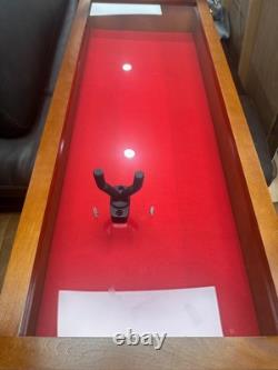 Guitar Display Case Electric Walnut & Red Wood Cabinet USA Made Wall Shadow Box