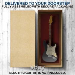 Guitar Display Case Electric Walnut & Red Wood Cabinet USA Made Wall Shadow Box