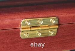 Guitar Display Case Walnut Blue Wood LED Light Cabinet Gibson Fender Taylor 45