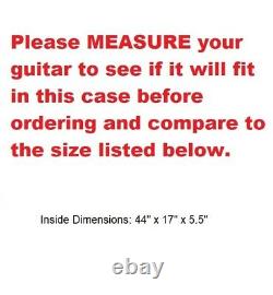 Guitar Display Case Wood Acoustic Electric Guitar Case / Red Felt