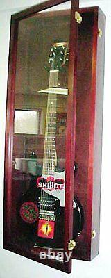 Guitar Display case/ Solid hardwood Strat/gibson Guitar WoodCase CHERRY / NF