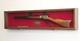 Gun Display Case 44 Walnut Military Cabinet Rifle Wood Shotgun Lock Shadow Box