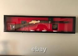 Gun Display Case 44 Walnut Military Cabinet Rifle Wood Shotgun Lock Shadow Box