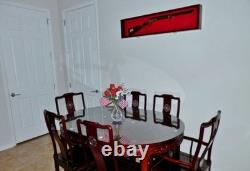 Gun Display Case 44 Walnut Military Cabinet Rifle Wood Shotgun Lock Shadow Box