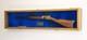 Gun Display Case Cabinet Rifle Oak Blue Solid Wood Shotgun Frame Shadow Box 44