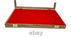 Gun Display Case Pistol 18 x 12 x 3 Revolver Knife Oak Solid Wood USA Shadow Box