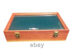 Gun Display Case Pistol 18 x 12 x 4 Revolver Cedar & Red Wood Knife Shadow Box