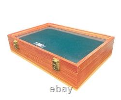 Gun Display Case Pistol 18 x 12 x 4 Revolver Cedar & Red Wood Knife Shadow Box