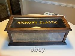 HOLLOWAY ELASTIC Wood Glass General Store Hinged Display Case, Reverse Painted