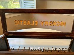 HOLLOWAY ELASTIC Wood Glass General Store Hinged Display Case, Reverse Painted