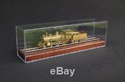 HO Scale 13 Model Train Display Case With Wood Base Walnut Finish