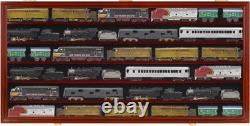 HO Scale Trains Display Case Wall Cabinet Shelves Compatible with Hot Toy Car Wh