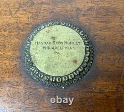 HUGE antique 19th century wood bronze flatware silverware box display case set