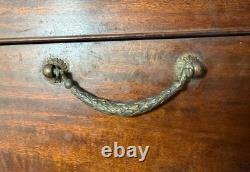 HUGE antique 19th century wood bronze flatware silverware box display case set