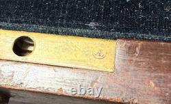 HUGE antique 19th century wood bronze flatware silverware box display case set