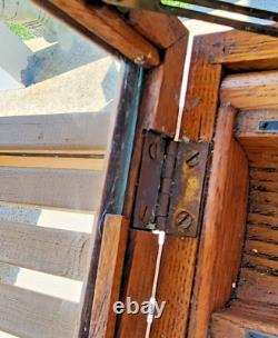 HUNT ROUND TIP PENS Antique Wooden Store Display Case Glass Top And Stock Drawer