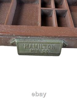 Hamilton Mfg Co Wood Printers Drawer Letterpress Tray Shadowbox Display Case