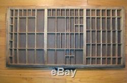 Hamilton Printers Drawer Organizer Antique Vtg Type Case Tray Shadow Box Display