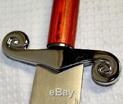 Hand-Crafted Stainless Steel Scimitar Sword, Oak Display Case & Vinyl Hip Sheath