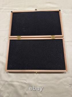 Hand Crafted maple Smith & Wesson wood Storage boxes, gun case, display box
