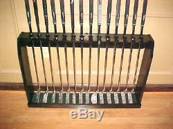 Hand Made USA Wood Floor Rack Case Display Up To 14 Golf Clubs Set Irons Putters