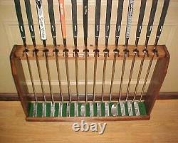 Hand Made Wood Floor Display Rack Case for 14 Scotty Cameron Putters Golf Clubs