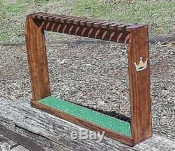 Hand Made Wood Floor Display Rack Case for 14 Scotty Cameron Putters Golf Clubs