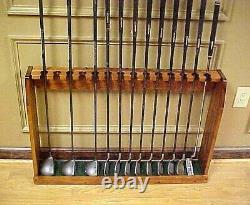 Hand Made Wood Floor Display Rack Case for 14 Scotty Cameron Putters Golf Clubs