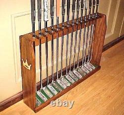 Hand Made Wood Floor Display Rack Case for 14 Scotty Cameron Putters Golf Clubs