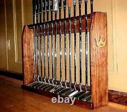 Hand Made Wood Floor Display Rack Case for 14 Scotty Cameron Putters Golf Clubs