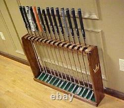 Hand Made Wood Floor Display Rack Case for 14 Scotty Cameron Putters Golf Clubs