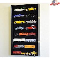 Handcrafted 1/24 Scale Diecast Model Car Display Case Lockable Black Finish