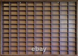 Handcrafted Wall Display for Matchbox/Hot Wheels 164 WithMOD COVER Walnut Stain