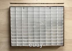 Handcrafted Wall Display for Matchbox/Hot Wheels 164 WithMOD COVER White/Walnut