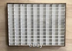 Handcrafted Wall Display for Matchbox/Hot Wheels 164 WithMOD COVER White/Walnut