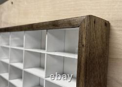 Handcrafted Wall Display for Matchbox/Hot Wheels 164 WithMOD COVER White/Walnut