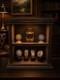 Handcrafted Watch & Cologne Display Cabinet Includes 4 Watch Display Stands