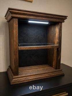 Handcrafted Watch & Cologne Display Cabinet Includes 4 Watch Display Stands