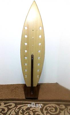 Handmade Solid Wood 2.5 ft High Surfboard Sunglasses Display Case for Home/Store