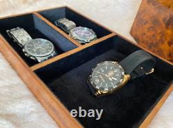 Handmade Thuya Wood Jewelry Watch Box Organizer with Key, Wedding, anniversary gif
