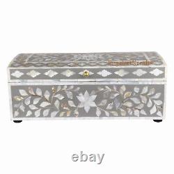 Handmade and Luxurious Mix Mother of Pearl inlay wooden jewellery storage Box