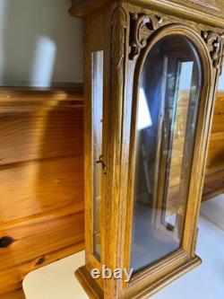 Hardwood Wood Wooden Glass Wall Hung Mount Display Curio Cabinet Case Box