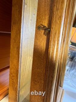 Hardwood Wood Wooden Glass Wall Hung Mount Display Curio Cabinet Case Box