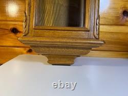 Hardwood Wood Wooden Glass Wall Hung Mount Display Curio Cabinet Case Box