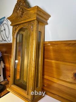 Hardwood Wood Wooden Glass Wall Hung Mount Display Curio Cabinet Case Box