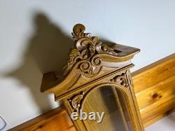 Hardwood Wood Wooden Glass Wall Hung Mount Display Curio Cabinet Case Box