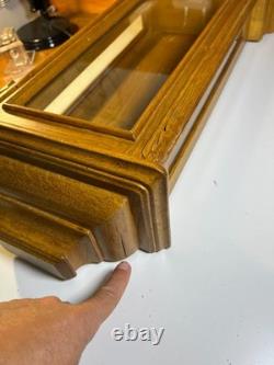 Hardwood Wood Wooden Glass Wall Hung Mount Display Curio Cabinet Case Box